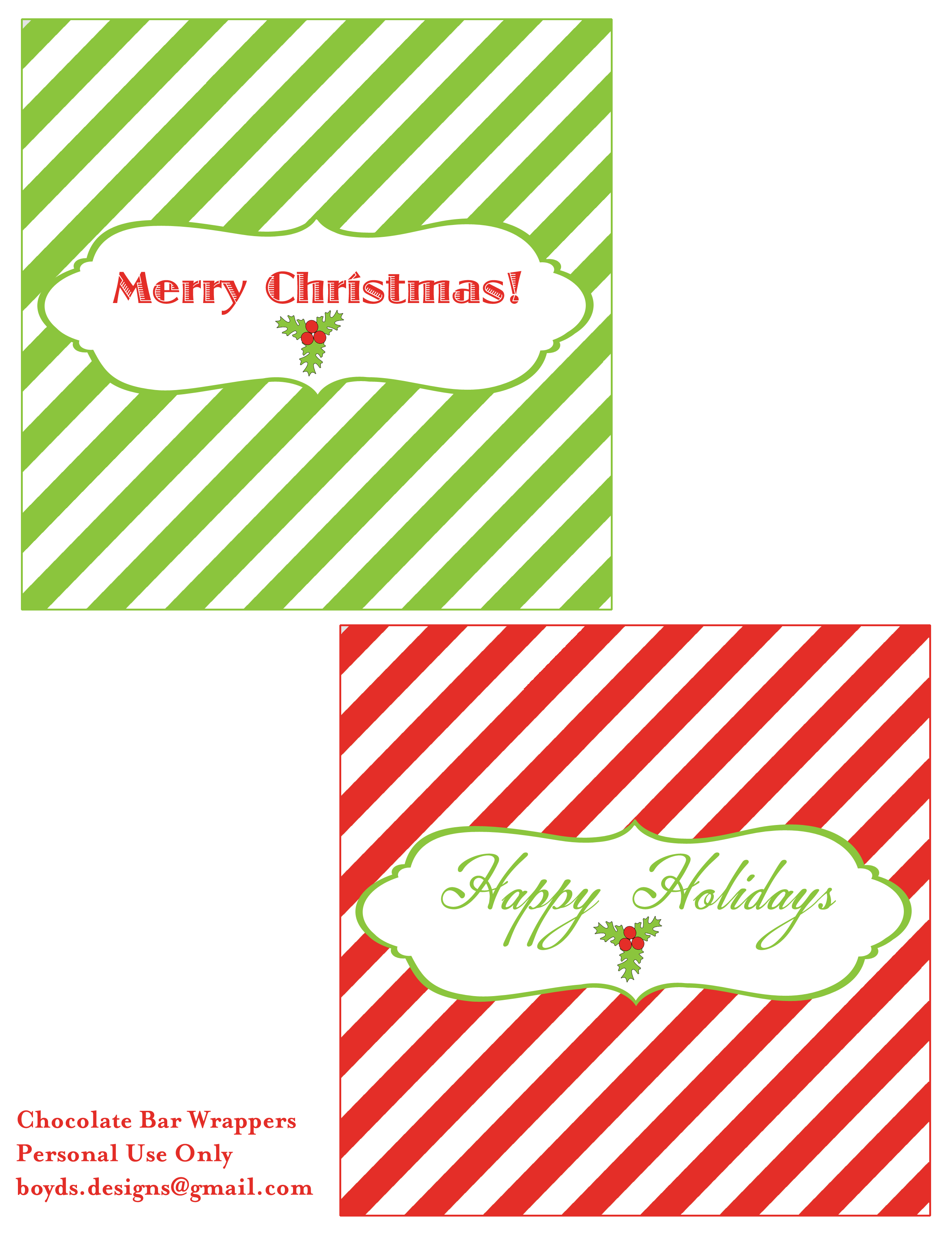 12 Days Of Christmas Diy Printable Freebies Day 4 Chocolate Bar Wrappers Carla Baxter Hunter